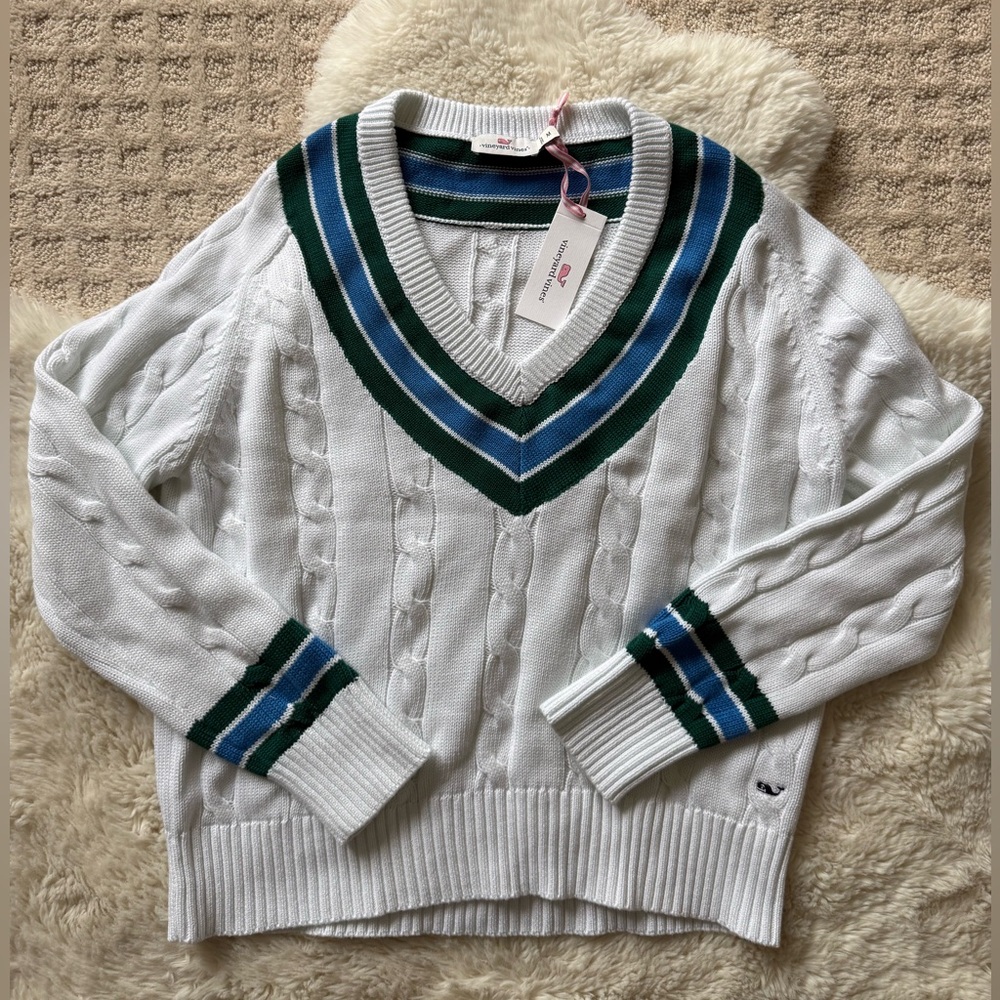 Vineyard Vines cable knit sweater. New with tags. 100% cotton